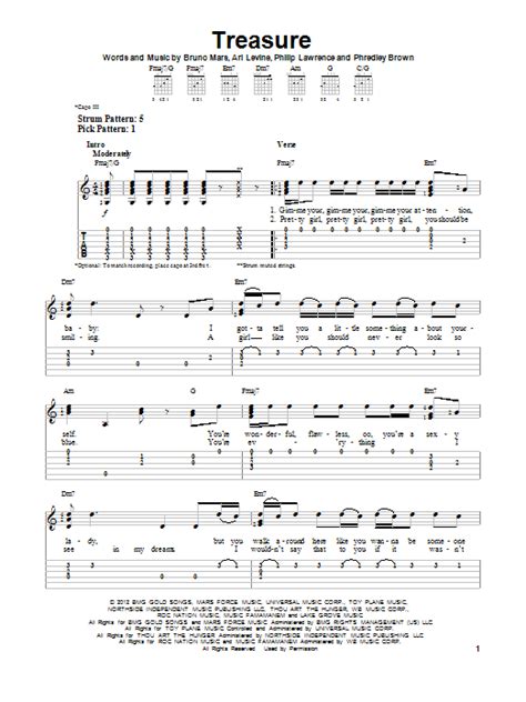 Bruno Mars Chords & Tabs .